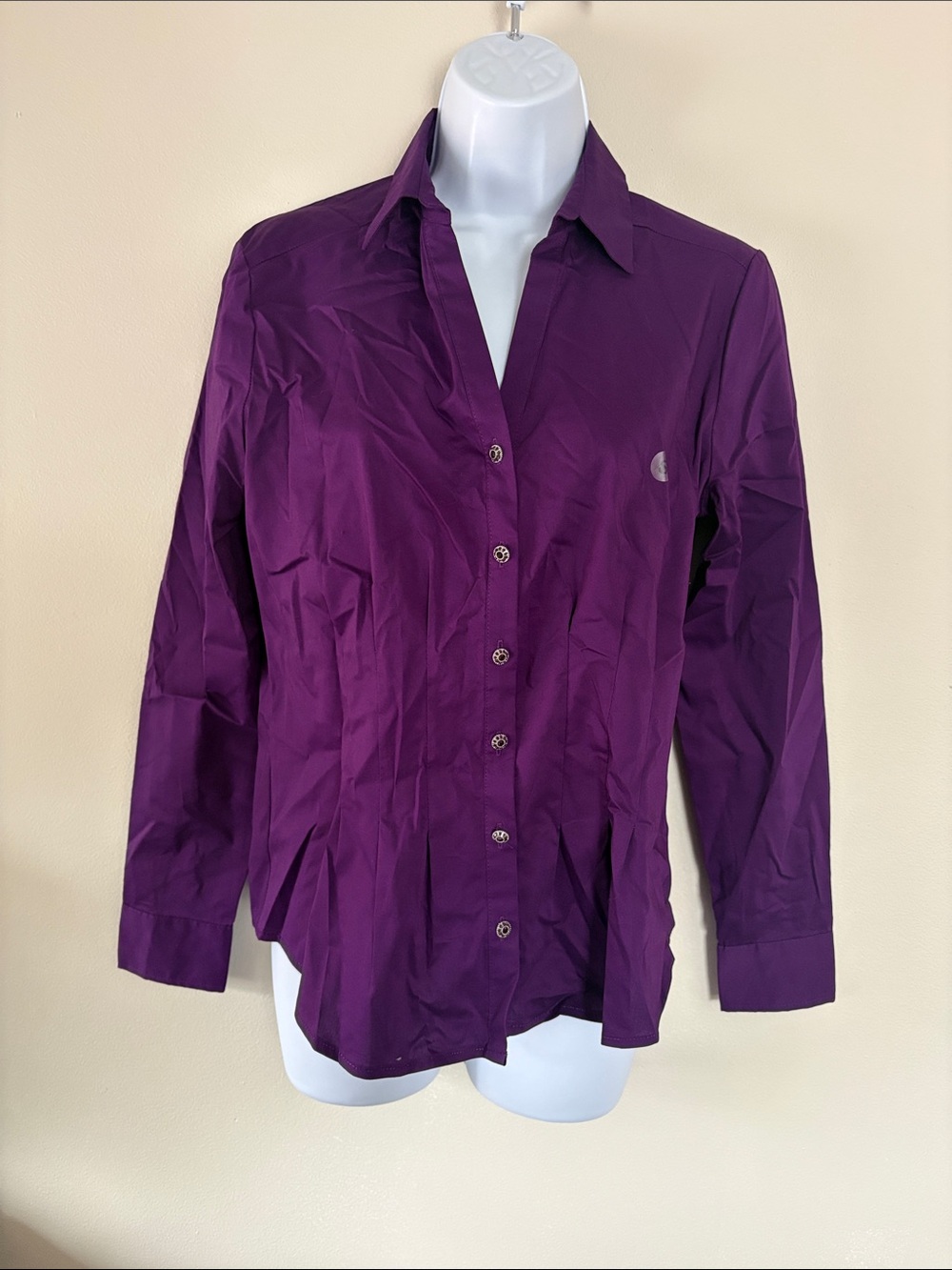 New York & Company Purple Button-Down Shirt
